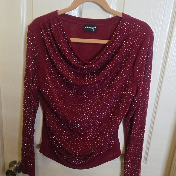 7mango7 Tops - Red Sequin Blouse